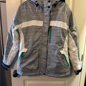 Magellan Outdoors Gray and White Ski Jacket